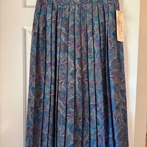 Vintage Pendleton country sophisticates paisley pleated skirt